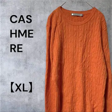 in CASHMERE 캐시미어 스웨터 오렌지 계열 XL 캐시미어 100%