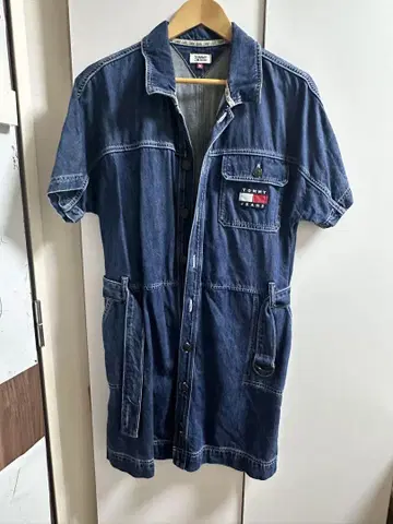 TOMMY JEANS 데님 반팔 원피스 M