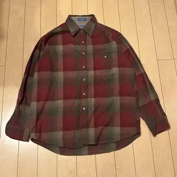 90s Pendleton 버진 울 플란넬 셔츠 L 사이즈 XL 상당