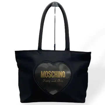 컨디션 최상 MOSCHINO 모스키노 토트백 숄더 나일론 블랙