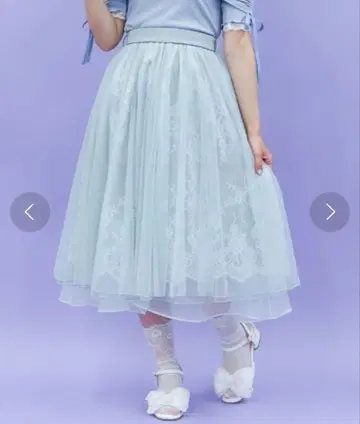 axes femme POETIQUE 레이스 샤샤 스커트 민트 그린