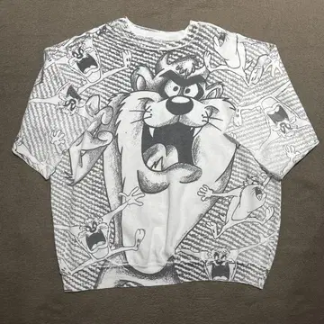LOONEY TUNES 오버 프린트 반팔 맨투맨 90년대