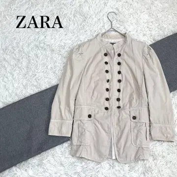 ZARA 자라 밀리터리 자켓 스탠드 카라 7부 소매 S