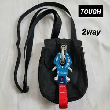 TOUGH 벨트 파우치 미니 숄더백 2way 블랙 y2k
