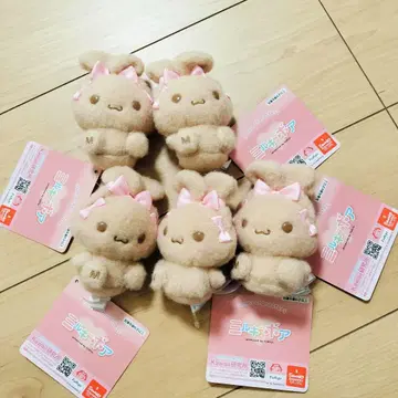 시나모롤 밀키 보아 귀 묶음 마스코트 모카 봉제 인형 5점 세트