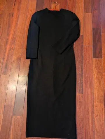 요시에 이나바 블랙 롱 원피스 울 50% 11호