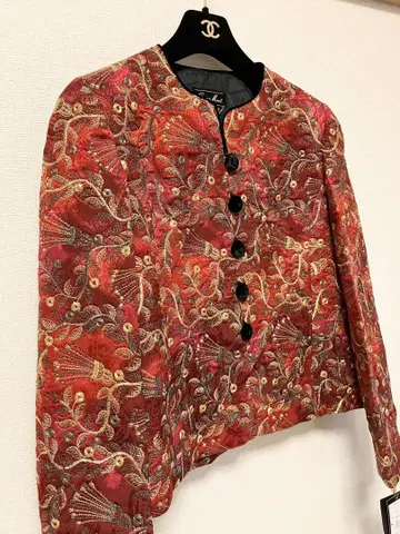 미사용 택 포함 Quins Moat Red silk 자켓 L 약 10만