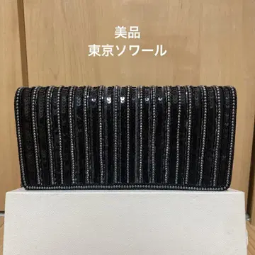 새상품급 도쿄 소와르 파티 백 블랙 비즈