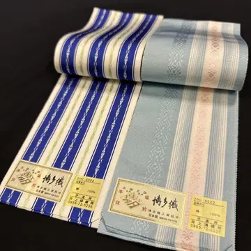 새상품 순수 실크 본고장 치쿠젠 하카타 오리 다테지메 2개 세트 3758