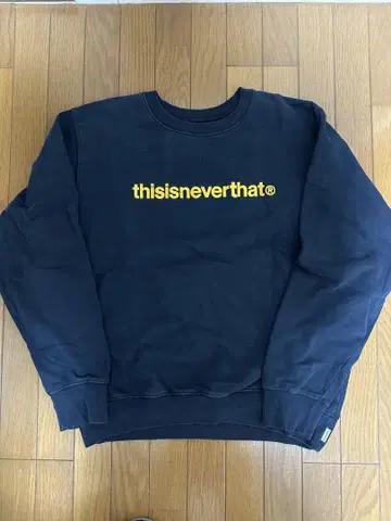 thisisneverthat 네이비 로고 맨투맨
