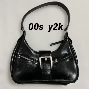 00s 버클 블랙 숄더백 y2k vintage