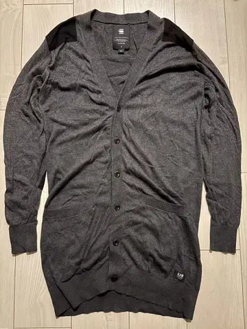 G-STAR RAW 그레이 버튼 가디건 S
