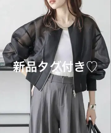 AMELY 더블 지퍼 시어 블루종 블랙