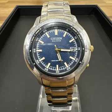 작동 시티즌 에코 드라이브 SS A412-T005489 파랑 다이얼
