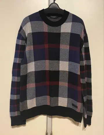 BLACK LABEL 체크 무늬 니트