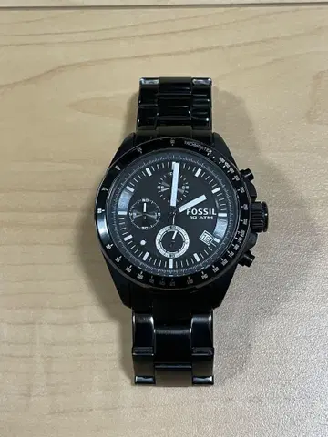 FOSSIL 블랙 쿼츠 손목시계 크로노그래프
