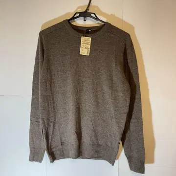 [ 미사용품 ] MUJI 야크 혼방 울 크루넥 스웨터 L 다크 모카