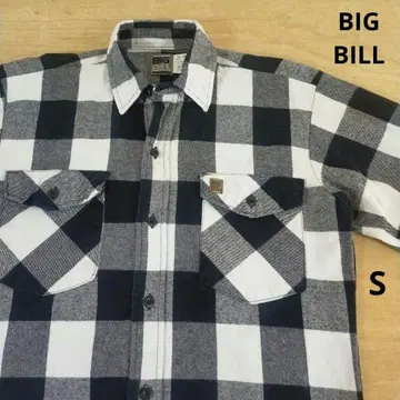 스테디셀러 BIG BILL 빅 빌 블록 체크 워크 플란넬 셔츠