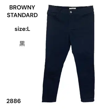 BROWNY STANDARD 팬츠 캐주얼 L 블랙 스트레치 멋짐