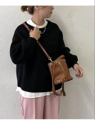 DOUX ARCHIVES 볼륨 풀오버 + 밴드 카라 셔츠 SET