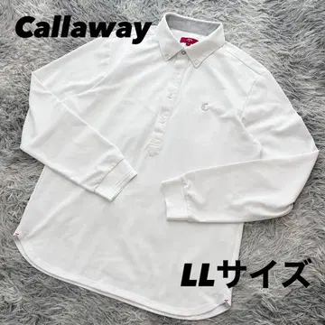 새상품급 캘러웨이 피케 셔츠 긴팔 화이트 LL 사이즈