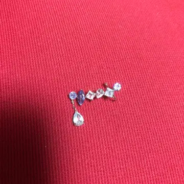 아쿠아 마린 한쪽 귀용 귀걸이