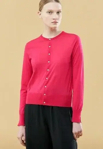 새상품급 GALERIE VIE 23SS 크루넥 가디건 핑크 프리