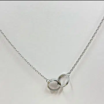 Daniel Wellington 더블 링 목걸이 실버