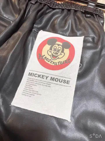 Ameri Disney MICKEY TAG LEATHER PANTS