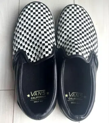 VANS 슬립온 26.5cm 체커 가죽