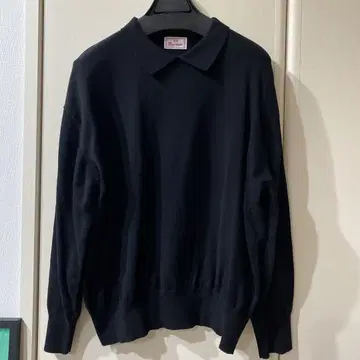 Mao made 블랙 폴로 스웨터 긴팔