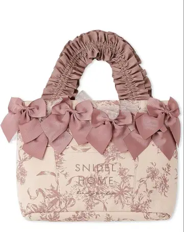 SNIDEL HOME 리본 포함 토트백 핑크