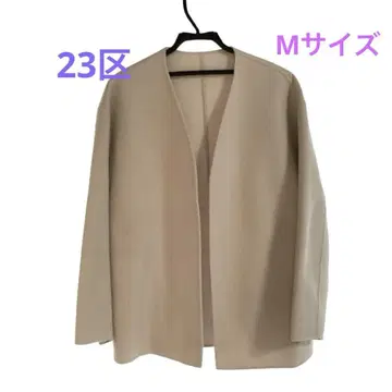 [23구] MANTECO 리버 숏코트 노카라 자켓 베이지