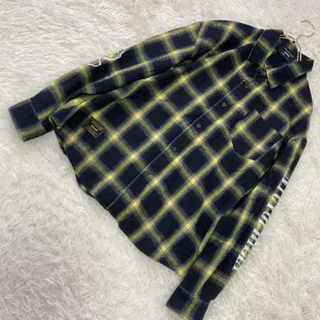 glamb 플란넬 셔츠 블랙 1 프린트 캐주얼 니코짱