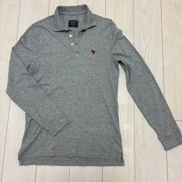 Abercrombie & Fitch 그레이 긴팔 피케 셔츠 S