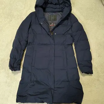 컨디션 최상 UNTITLED 네이비 후드 부착 롱 다운 자켓