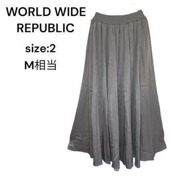 WORLD WIDE REPUBLIC 스커트 롱 2 허리밴딩