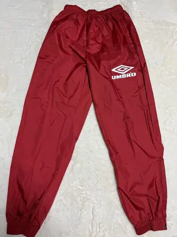 90s 엄브로 나일론 트랙 팬츠 레드 빅 로고
