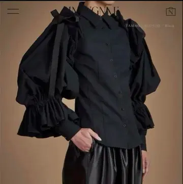 HAENGNAE 블라우스 TAMAGO BLOUSE Black  소매