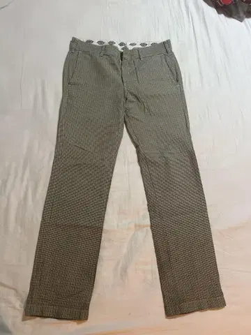 Dickies 체크 무늬 치노 팬츠 올리브 그린
