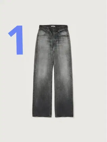 24AW AURALEE 셀비지 페이디드 데님 팬츠 1 블랙