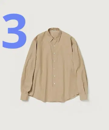 23AW AURALEE 워시드 랫핑크 트윌 빅 셔츠 3 브라운