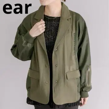카키 워셔블 MA-1 자켓 ear PAPILLONNER