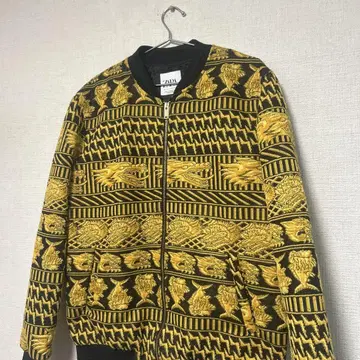 초레어 XL 사이즈 zara 블루종 자켓 자수 드래곤 용 올 패턴