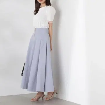 [새상품] 코르셋풍 플레어 스커트 블루
