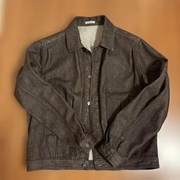 오라리 WASHED HARD TWIST DENIM BLOUSON