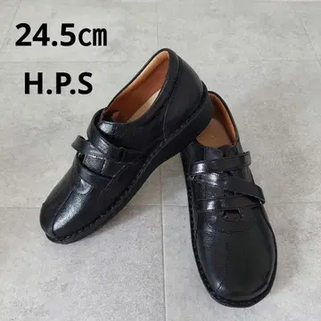 미사용 24.5cm H.P.S 가죽 컴포트 건강 신발 여성 신발 블랙