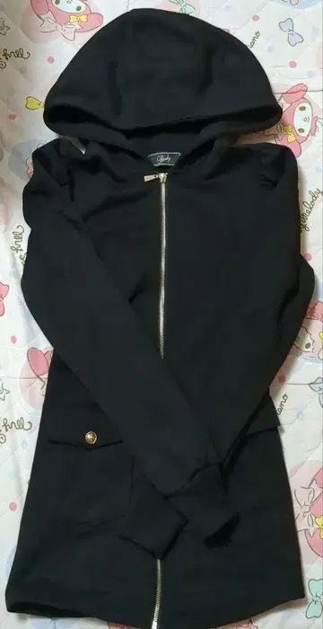 rady 레이디 블랙 허리라인 후드 원피스