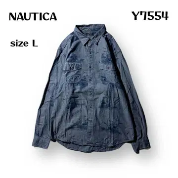 [ 즉시 구매 OK ] NAUTICA 긴팔 셔츠 사이즈 L 블루