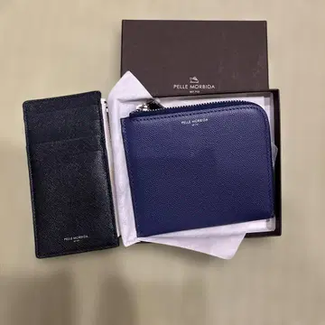 새상품 PELLE MORBIDA 네이비 코인 케이스